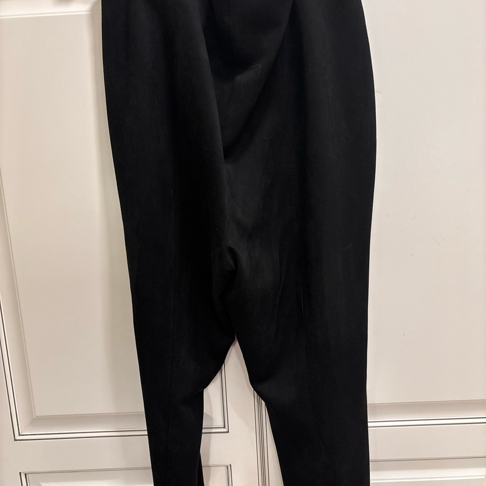 Belle by Kim Gravel Black suede look leggings